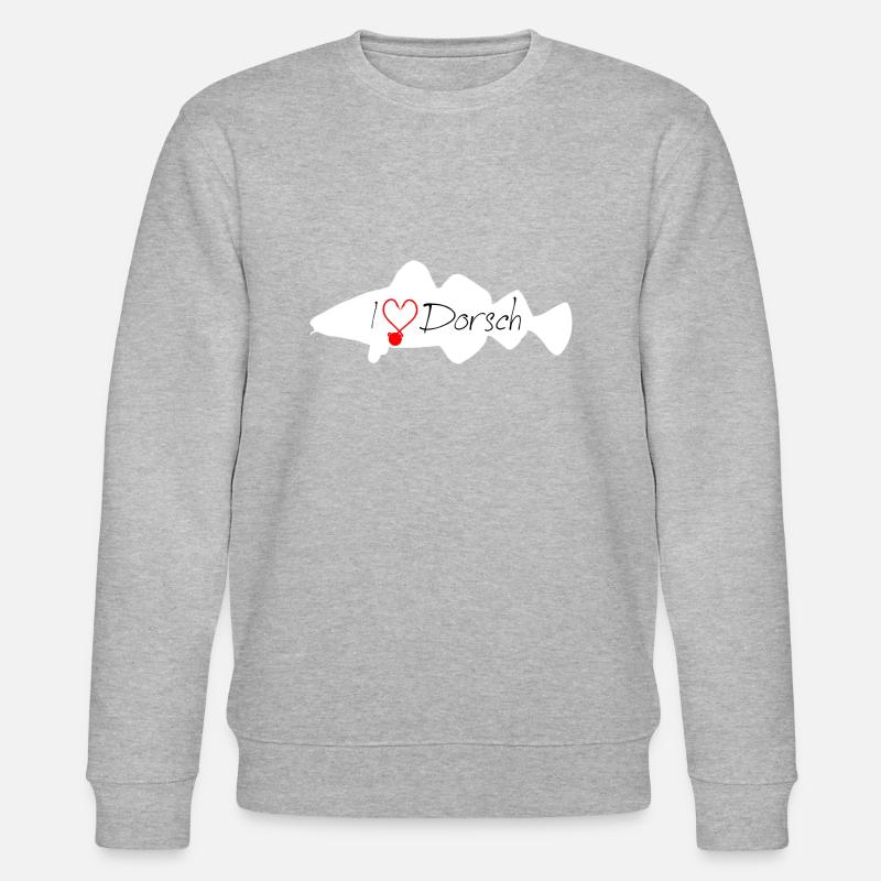 J’aime la morue blanche - Sweat bio CHANGER Stanley/Stella Unisexe - gris chiné