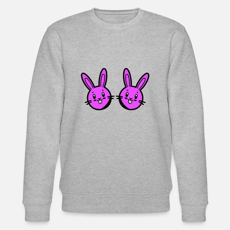 Lapin de Pâques Pâques - Sweat bio CHANGER Stanley/Stella Unisexe - gris chiné