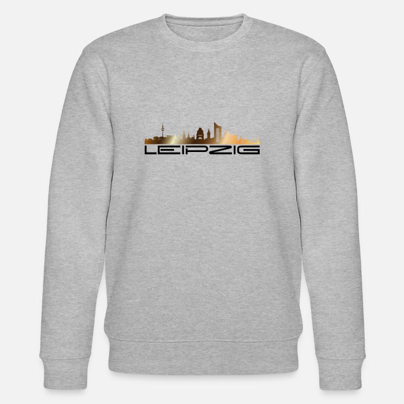 Skyline de Leipzig - Sweat bio CHANGER Stanley/Stella Unisexe - gris chiné