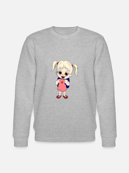 lorey.w "Schulmädchen" - Stanley/Stella Unisex Bio-Sweatshirt CHANGER - Grau meliert