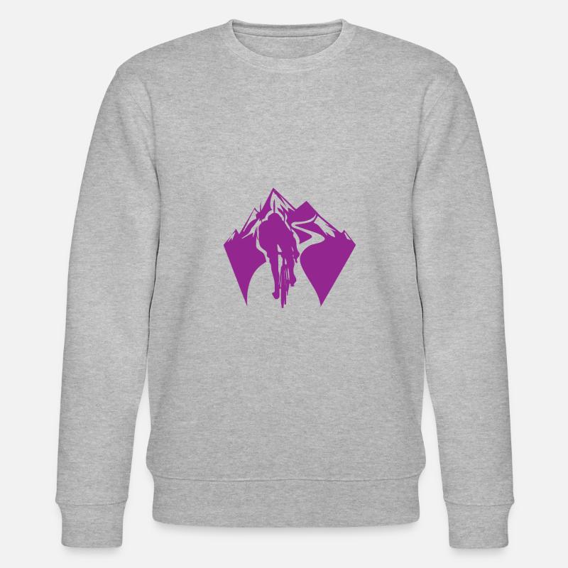 Mountainbike Biker Geschenkidee - Stanley/Stella Unisex Bio-Sweatshirt CHANGER - Grau meliert
