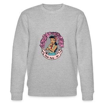 Pin Up Classic - Stanley/Stella Unisex Bio-Sweatshirt CHANGER  - Grau meliert - Vorne - Nik (191cm) & Marisol (170cm)
