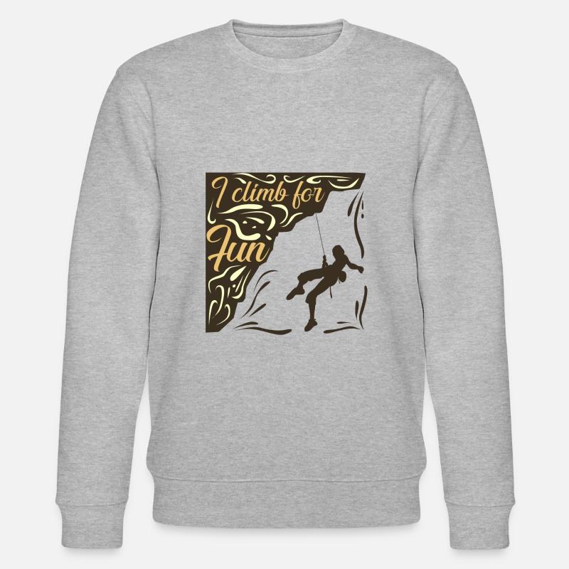 Climb for fun - Stanley/Stella Unisex Bio-Sweatshirt CHANGER  - Grau meliert
