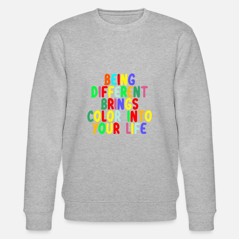 Be different sei du selbst bring Farbe ins Leben - Stanley/Stella Unisex Bio-Sweatshirt CHANGER  - Grau meliert