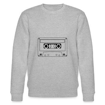 Cassette audio, cassette de musique - Sweat bio CHANGER Stanley/Stella Unisexe - gris chiné - Devant - Nik (191cm) & Marisol (170cm)