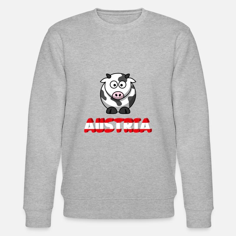 Autriche avec vache - Sweat bio CHANGER Stanley/Stella Unisexe - gris chiné