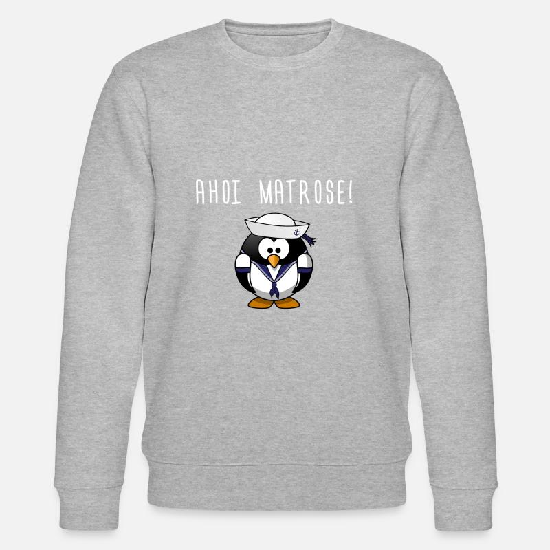 Ahoi Matrose Pinguin Geschenk - Stanley/Stella Unisex Bio-Sweatshirt CHANGER  - Grau meliert
