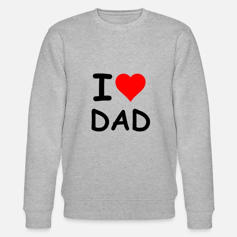 I Herz DAD - Stanley/Stella Unisex Bio-Sweatshirt CHANGER  - Grau meliert