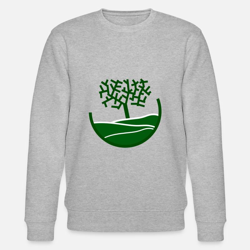 Baum Kunst grün - Stanley/Stella Unisex Bio-Sweatshirt CHANGER  - Grau meliert
