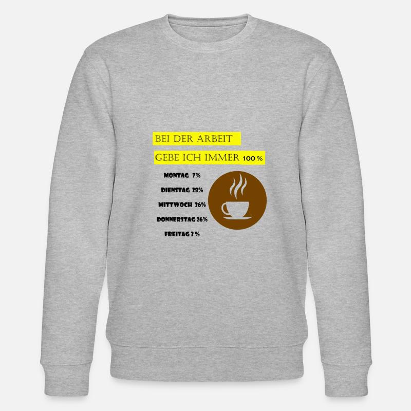100 Prozent Arbeit - Stanley/Stella Unisex Bio-Sweatshirt CHANGER  - Grau meliert
