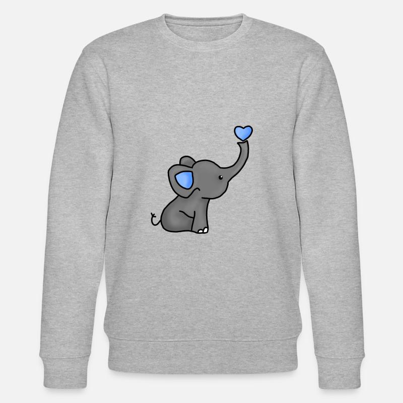 Bébé éléphant - Sweat bio CHANGER Stanley/Stella Unisexe - gris chiné
