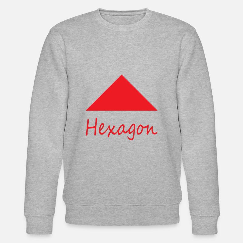 Falsche Hexagonform - Stanley/Stella Unisex Bio-Sweatshirt CHANGER  - Grau meliert
