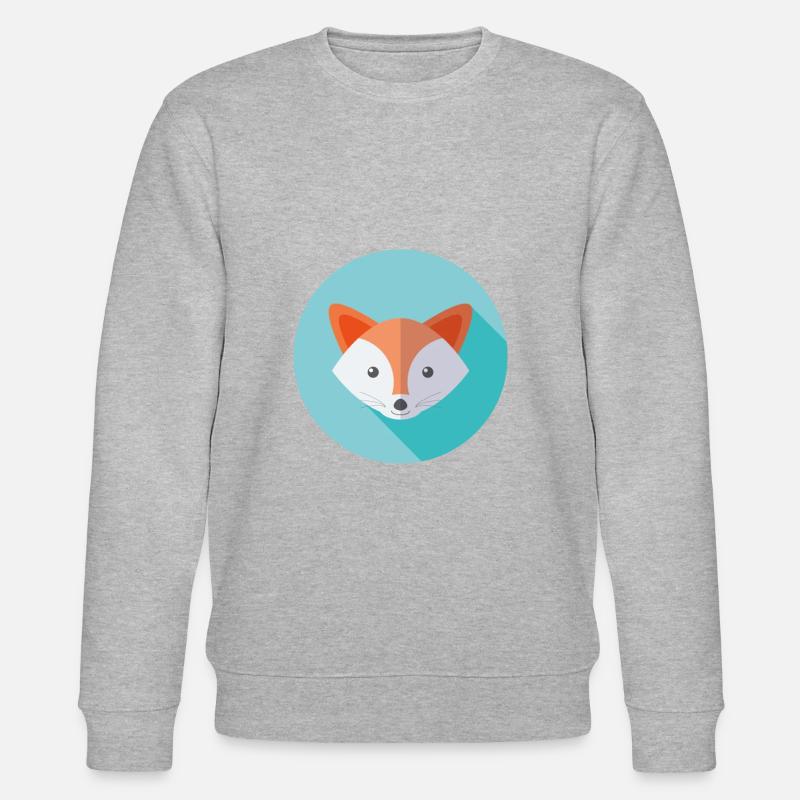 Vector fox - Stanley/Stella CHANGER Unisex Organic Sweatshirt - heather grey