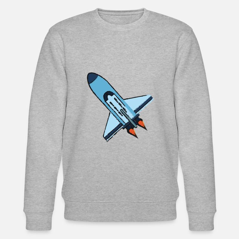 Raketenschiff - Stanley/Stella Unisex Bio-Sweatshirt CHANGER  - Grau meliert
