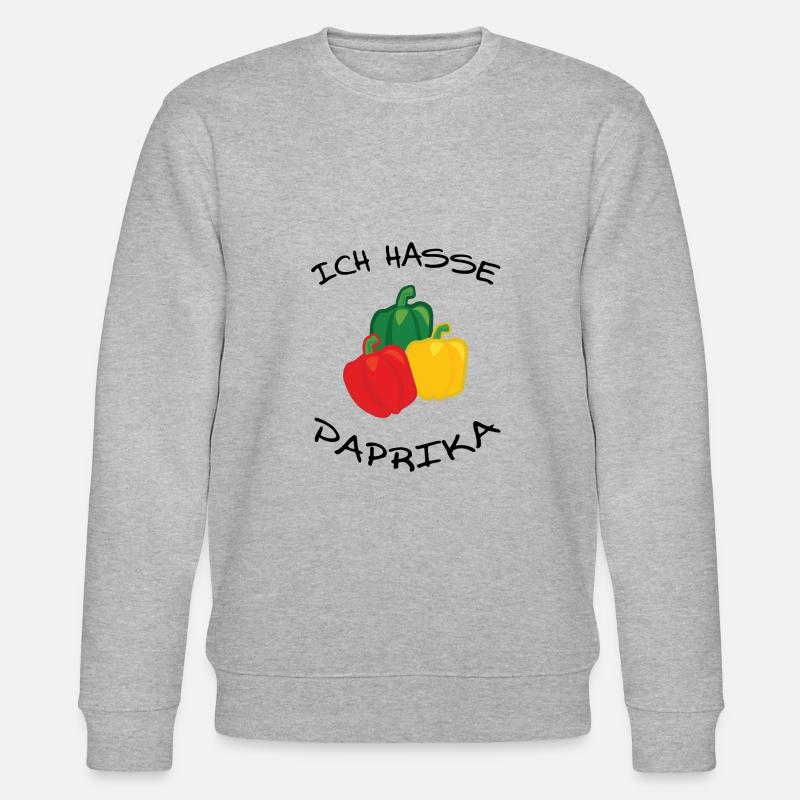 Ich hasse Paprika - Stanley/Stella Unisex Bio-Sweatshirt CHANGER  - Grau meliert