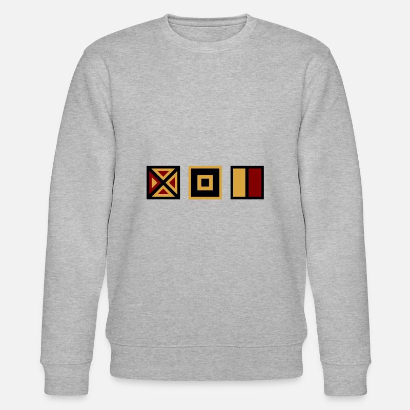 Abstract, geometric pattern - Stanley/Stella CHANGER Unisex Organic Sweatshirt - heather grey