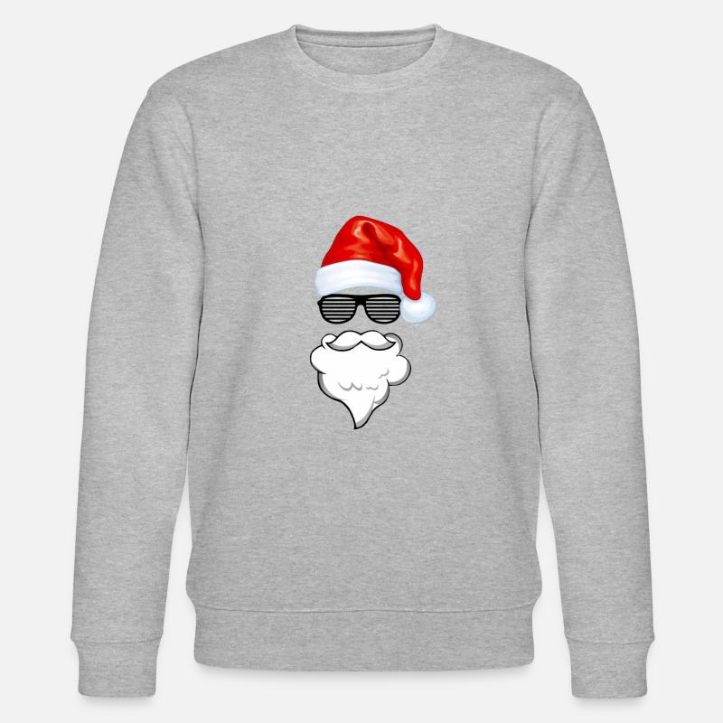 Santa s face - Sweat bio CHANGER Stanley/Stella Unisexe - gris chiné