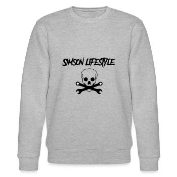 Simson Lifestyle - Stanley/Stella Unisex Bio-Sweatshirt CHANGER  - Grau meliert - Vorne - Nik (191cm) & Marisol (170cm)