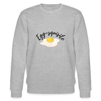 Egg-squisite - Stanley/Stella Unisex Bio-Sweatshirt CHANGER  - Grau meliert - Vorne - Nik (191cm) & Marisol (170cm)