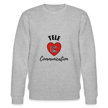 Telecommunication - Stanley/Stella CHANGER Unisex Organic Sweatshirt - heather grey - Front - Nik (191cm) & Marisol (170cm)