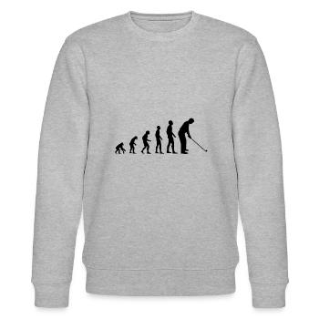 Evolution Golf - Stanley/Stella Unisex Bio-Sweatshirt CHANGER  - Grau meliert - Vorne - Nik (191cm) & Marisol (170cm)