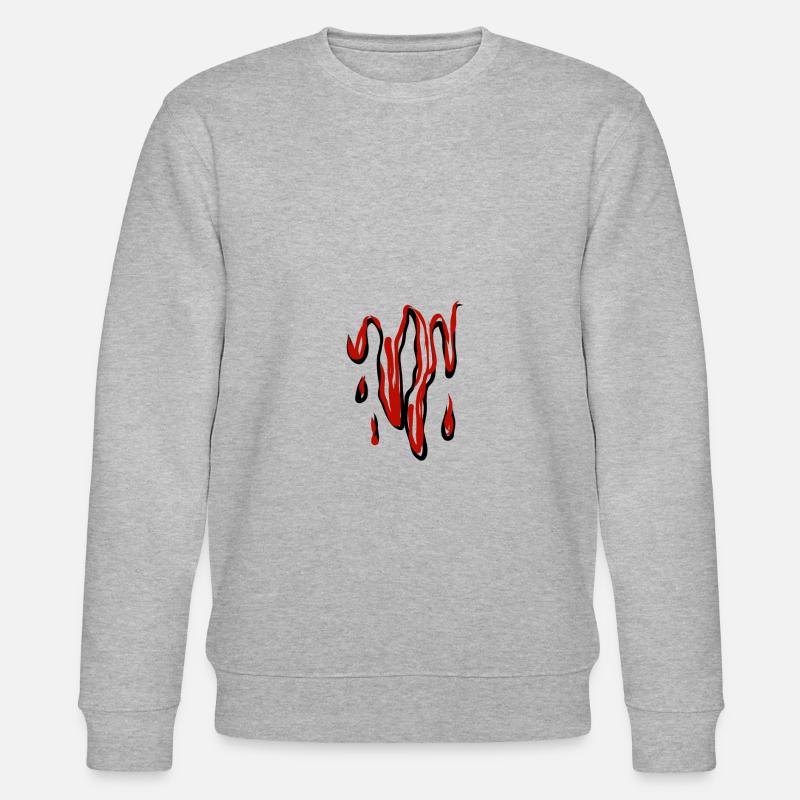 Dripping blood Design - Stanley/Stella Unisex Bio-Sweatshirt CHANGER  - Grau meliert