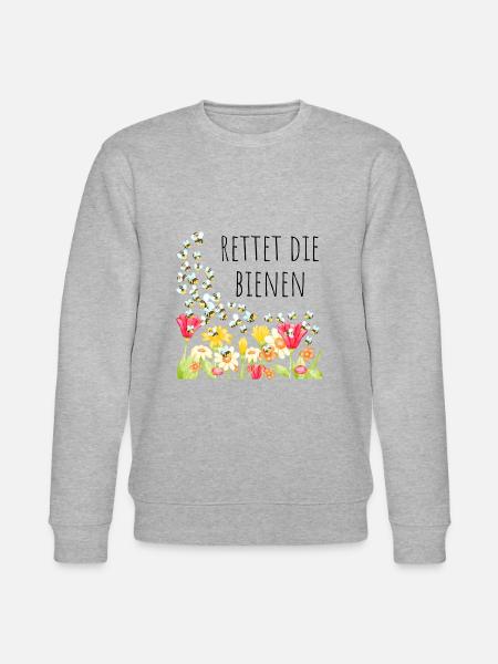Rettet die Bienen - Stanley/Stella Unisex Bio-Sweatshirt CHANGER - Grau meliert