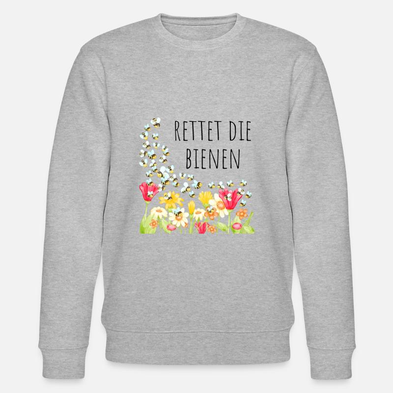 Rettet die Bienen - Stanley/Stella Unisex Bio-Sweatshirt CHANGER  - Grau meliert