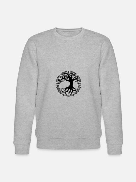 Celtic Tree of Life - Stanley/Stella CHANGER Unisex Organic Sweatshirt - heather grey