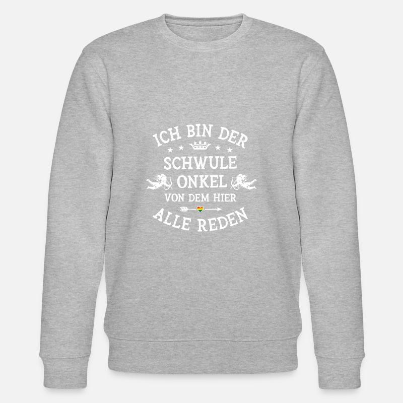Schwuler Onkel - Stanley/Stella Unisex Bio-Sweatshirt CHANGER  - Grau meliert