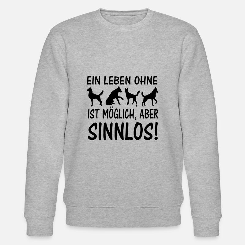 Hunde Spruch - Stanley/Stella Unisex Bio-Sweatshirt CHANGER  - Grau meliert