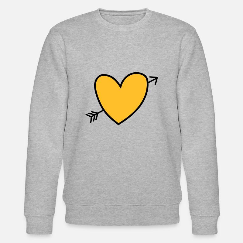 Heart - Stanley/Stella Unisex Bio-Sweatshirt CHANGER  - Grau meliert