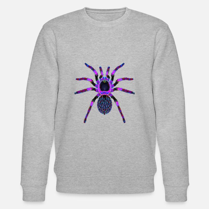 Lila Spinne - Stanley/Stella Unisex Bio-Sweatshirt CHANGER  - Grau meliert
