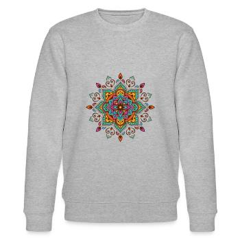 Mandala - Sweat bio CHANGER Stanley/Stella Unisexe - gris chiné - Devant - Nik (191cm) & Marisol (170cm)