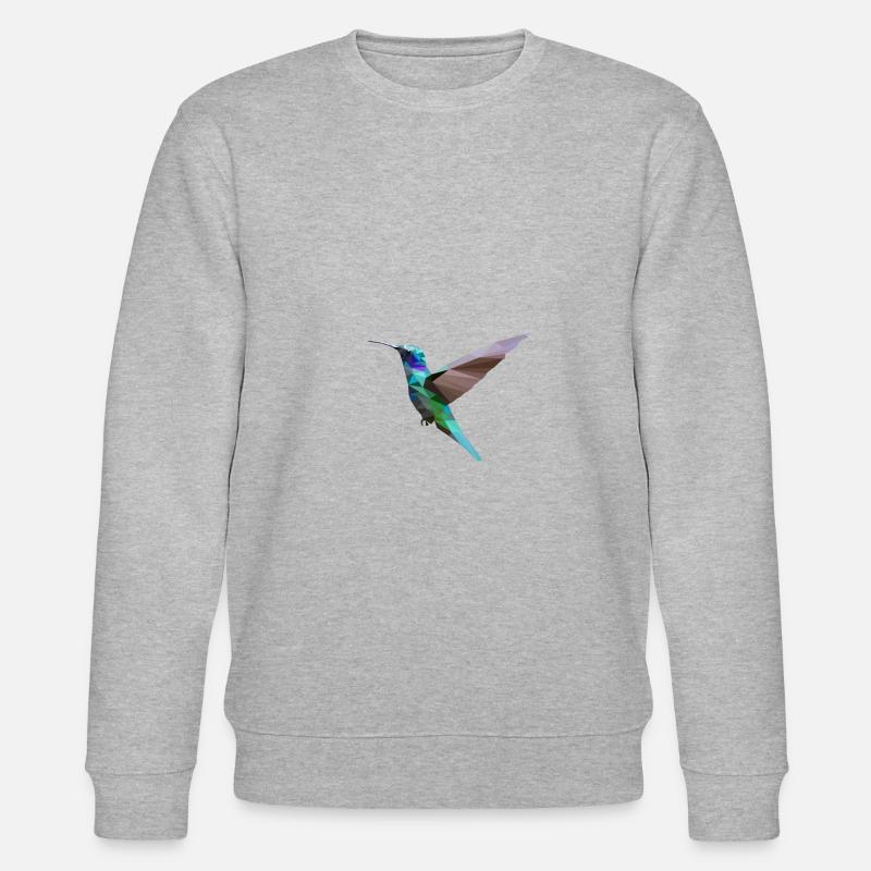 Kolibri Polygon Kolibri - Stanley/Stella Unisex Bio-Sweatshirt CHANGER  - Grau meliert