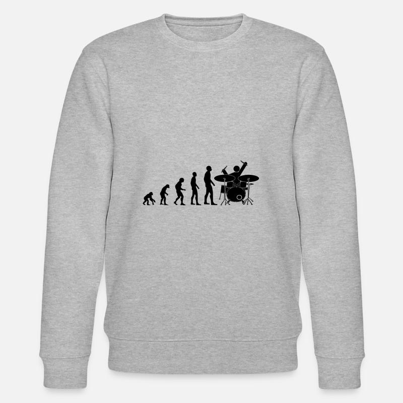 Evolution drummer - Stanley/Stella CHANGER Unisex Organic Sweatshirt - heather grey