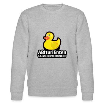 AbituriEnten 12 years rumgedümpelt - Stanley/Stella CHANGER Unisex Organic Sweatshirt - heather grey - Front - Nik (191cm) & Marisol (170cm)