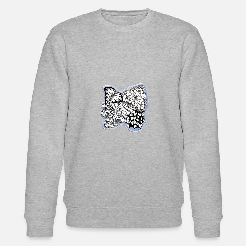 Zentangle Flower patterncontest - Stanley/Stella Unisex Bio-Sweatshirt CHANGER  - Grau meliert