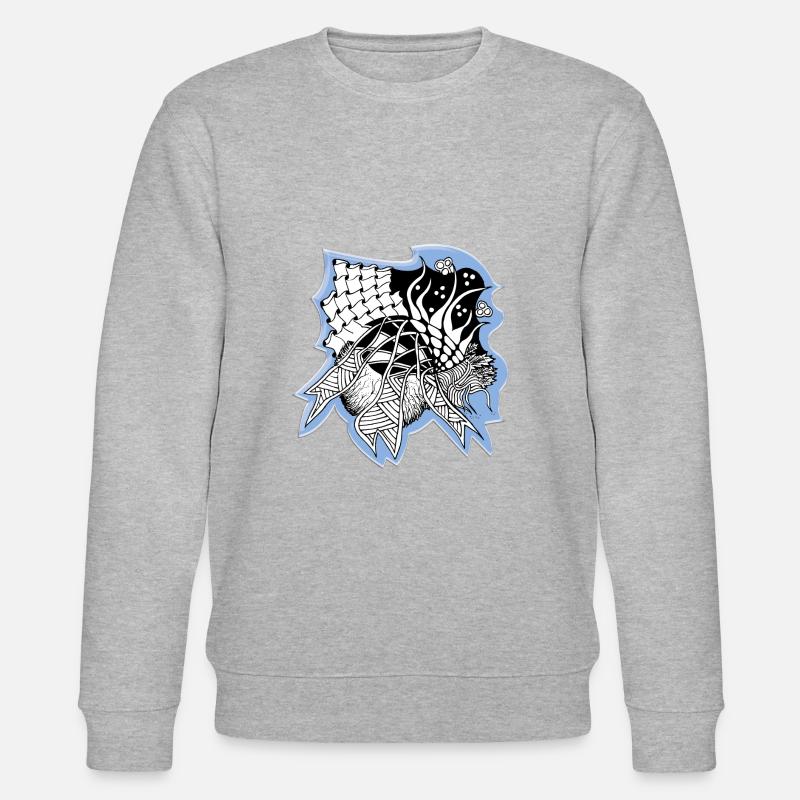 Zentangle Glas patterncontest - Stanley/Stella Unisex Bio-Sweatshirt CHANGER  - Grau meliert