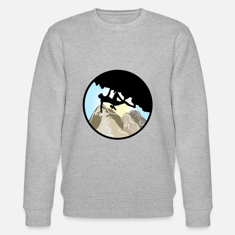 Freeclimbing Klettern Geschenk - Stanley/Stella Unisex Bio-Sweatshirt CHANGER  - Grau meliert