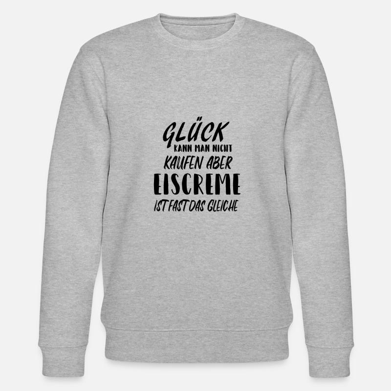 Eiscreme Eis Spruch Geschenkidee - Stanley/Stella Unisex Bio-Sweatshirt CHANGER  - Grau meliert