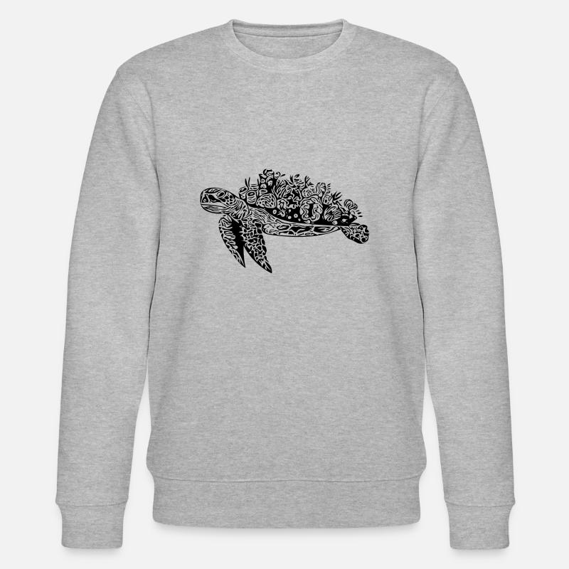 Tortue - Vector Style - Sweat bio CHANGER Stanley/Stella Unisexe - gris chiné