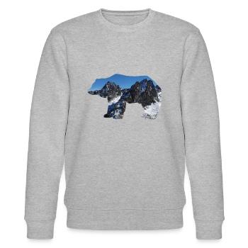 Bär Mountains - Stanley/Stella Unisex Bio-Sweatshirt CHANGER  - Grau meliert - Vorne - Nik (191cm) & Marisol (170cm)
