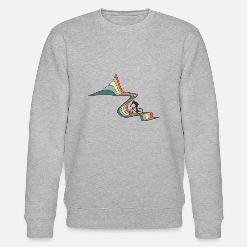 Biken Regenbogenstraße - Stanley/Stella Unisex Bio-Sweatshirt CHANGER  - Grau meliert