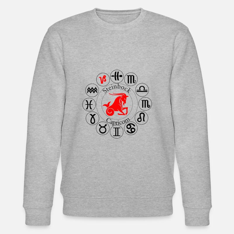 Sternzeichen Steinbock - Stanley/Stella Unisex Bio-Sweatshirt CHANGER  - Grau meliert