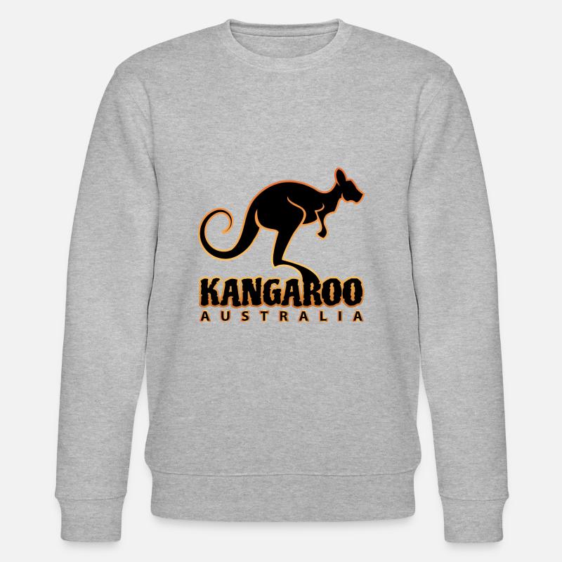 Kangaroo - AUSTRALIEN - Stanley/Stella Unisex Bio-Sweatshirt CHANGER  - Grau meliert