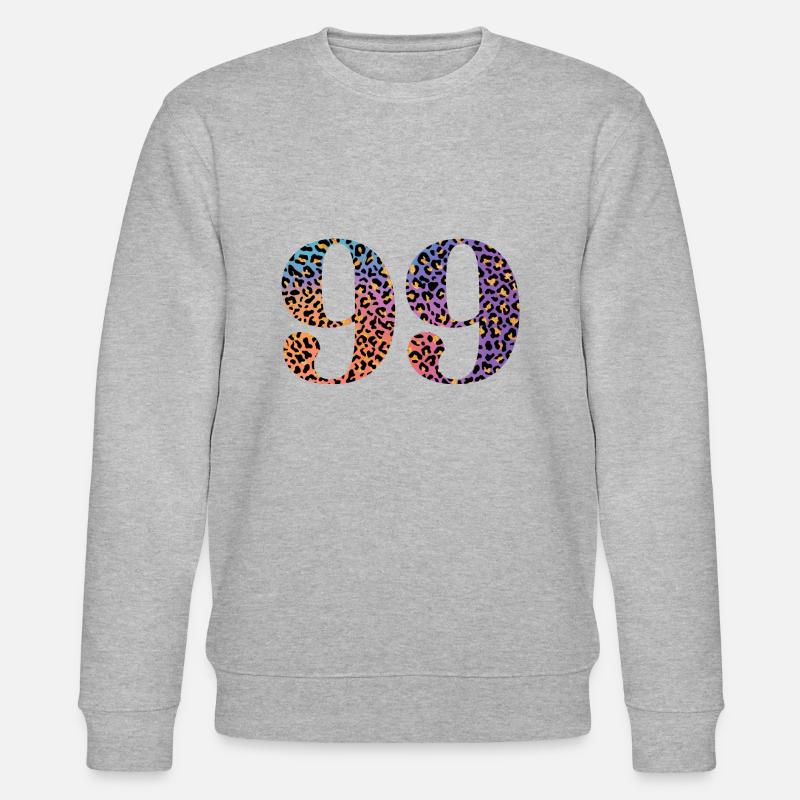 99e anniversaire léopard - Sweat bio CHANGER Stanley/Stella Unisexe - gris chiné