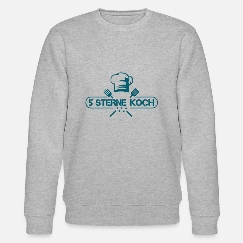 5 sterne koch - Stanley/Stella Unisex Bio-Sweatshirt CHANGER  - Grau meliert
