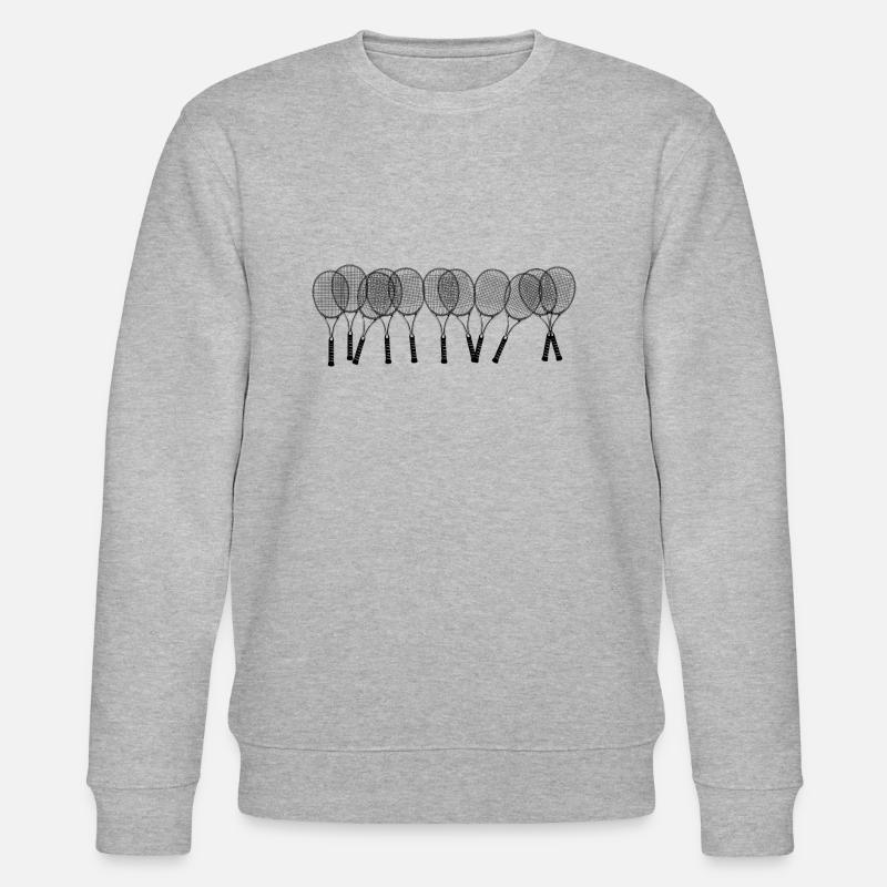 Tennisschläger - Tennis Geschenkidee - Stanley/Stella Unisex Bio-Sweatshirt CHANGER  - Grau meliert