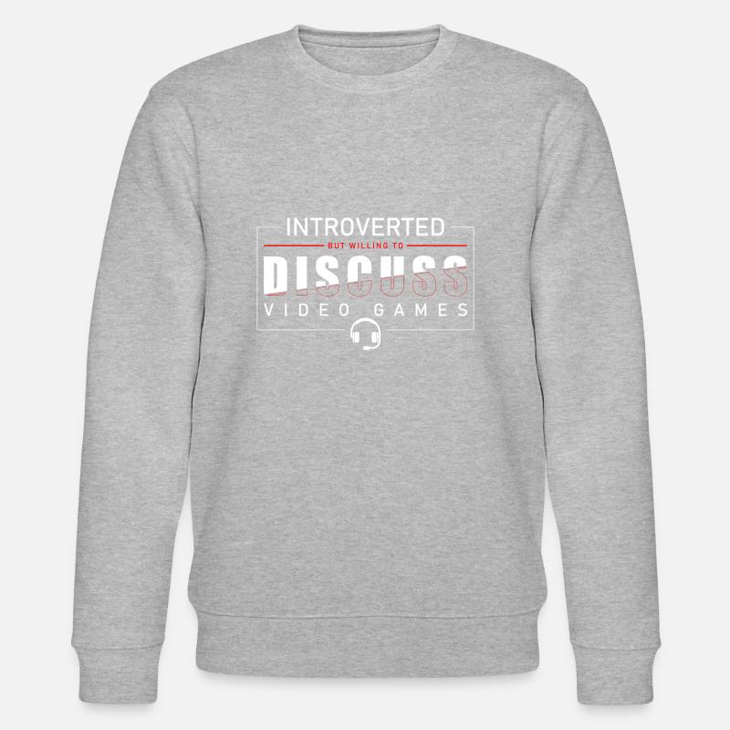 PC Nerd Gamer Graphics - Stanley/Stella CHANGER Unisex Organic Sweatshirt - heather grey